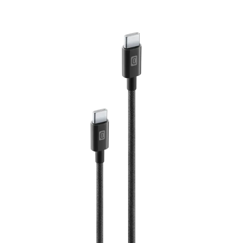 Cablu de încărcare și date Cellularline Power Braided, USB Type-C/USB Type-C, 2,5m, Negru - photo