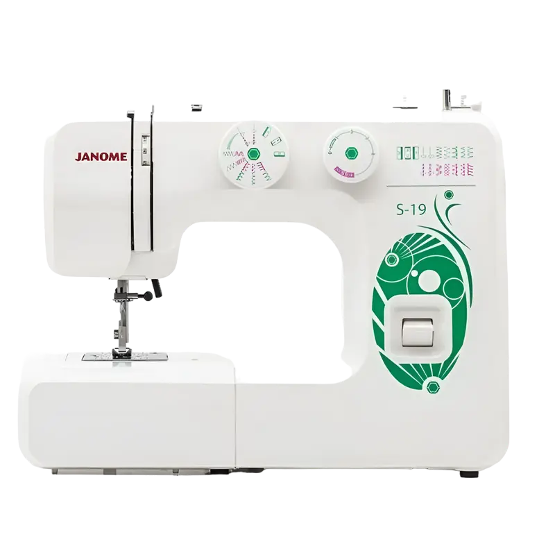 Швейная машина JANOME S-19, Бело-Зеленый - photo