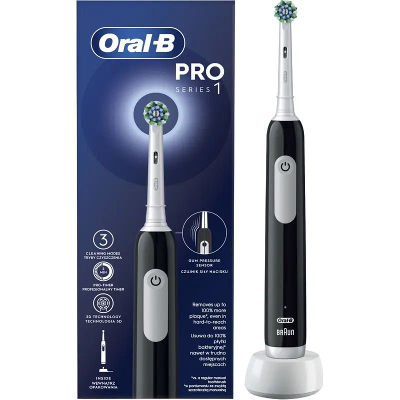 Periuță de dinți electrică Braun Oral-B Pro 1, Negru - photo