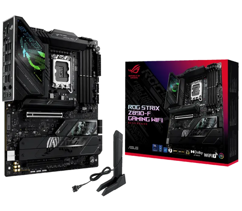 Материнская плата ASUS ROG STRIX Z890-F GAMING WIFI, LGA1851, Intel Z890, ATX - photo