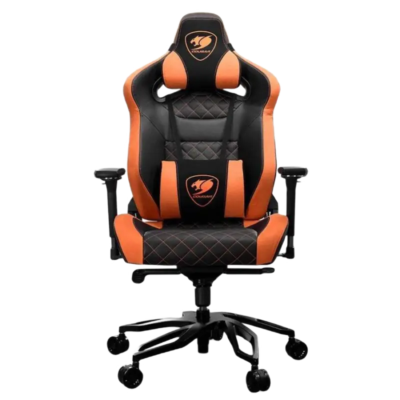 Игровое кресло Cougar Armor Titan Pro, ПВХ Кожа, Чёрный/Оранжевый - photo