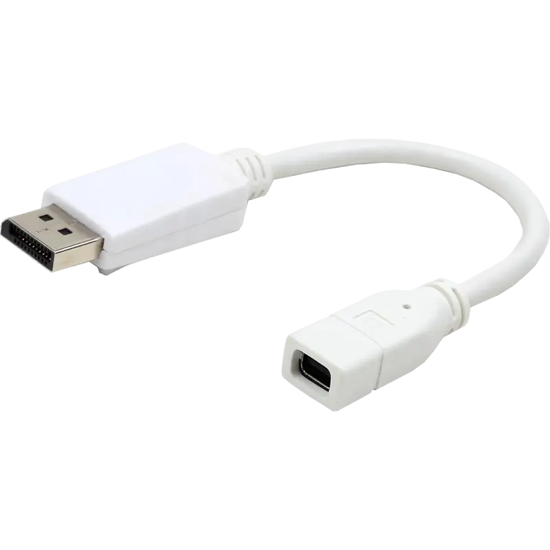 Adaptor Video Cablexpert A-mDPF-DPM-001-W, MiniDP (F) - DisplayPort (M), 0,1m, Alb - photo