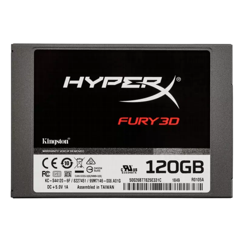 Накопитель SSD Kingston HyperX Fury 3D, 120Гб, KC-S44120-6F - photo