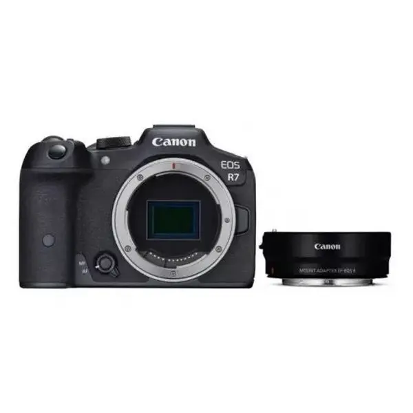 Aparat Foto Mirrorless Canon EOS R7 Body & Adapter EF-EOS R, Negru - photo