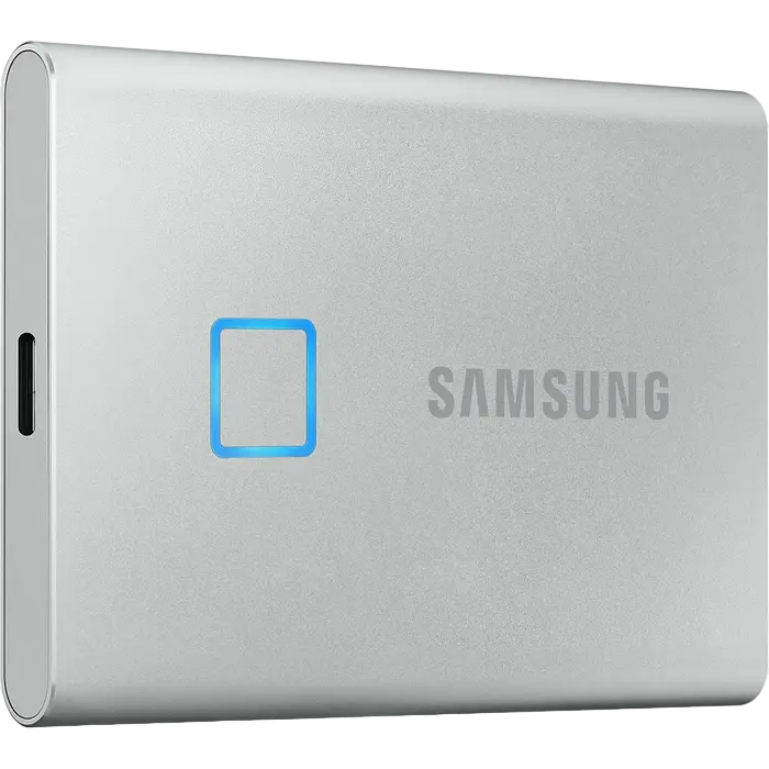 Внешний портативный SSD накопитель Samsung T7 Touch, 500 ГБ, Серебристый (MU-PC500S/WW) - photo