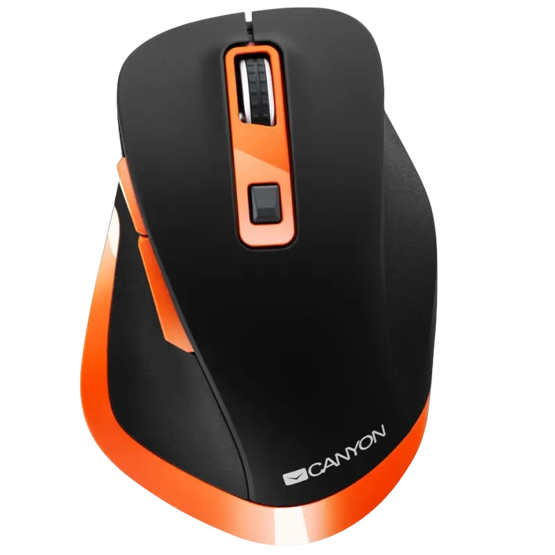 Mouse Wireless Canyon MW-14, Negru/Portocaliu - photo