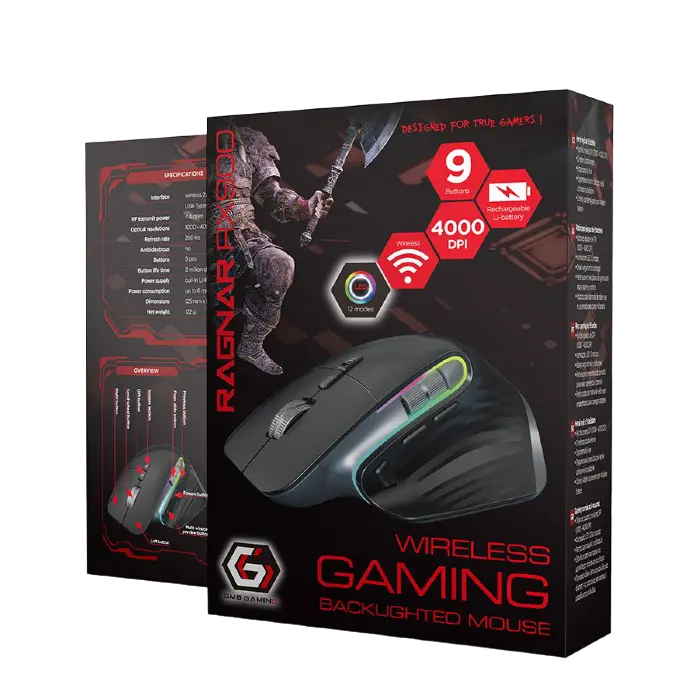 Mouse Wireless Gembird RAGNAR-WRX900, Negru - photo