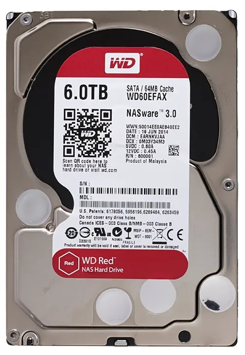 3.5" HDD  6.0TB -SATA-256MB Western Digital "Red (WD60EFAX)", NAS, SMR - photo
