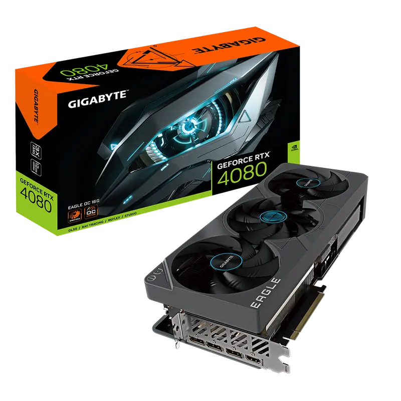 Placă Video Gigabyte GV-N4080EAGLE OC-16GD, 16GB GDDR6X 256bit - photo