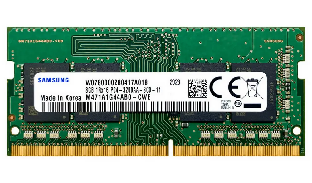Оперативная память Samsung M471A1K43EB1-CWE, DDR4 SDRAM, 3200 МГц, 8Гб, M471A1K43EB1-CWED0 - photo
