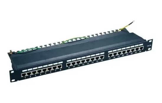 24 ports FTP Cat.6 patch panel, LY-PP6-14, 19"  Krone IDC - photo