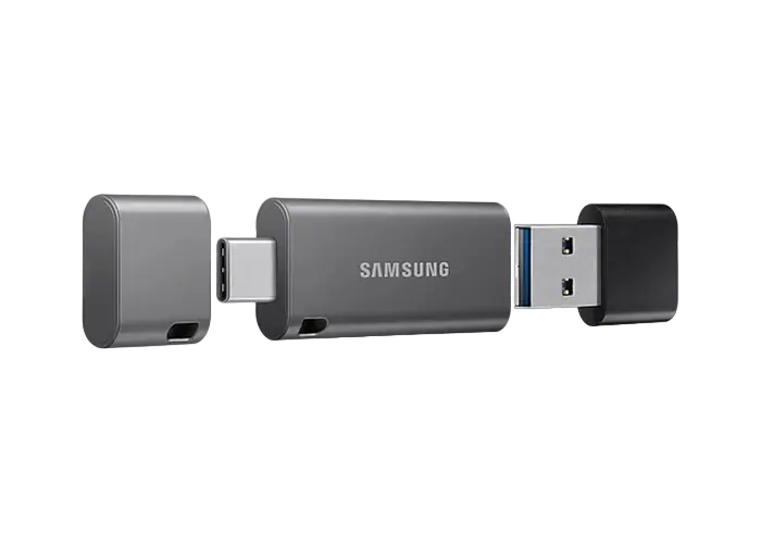 USB Flash накопитель Samsung DUO Plus, 64Гб, Чёрный/Серый - photo