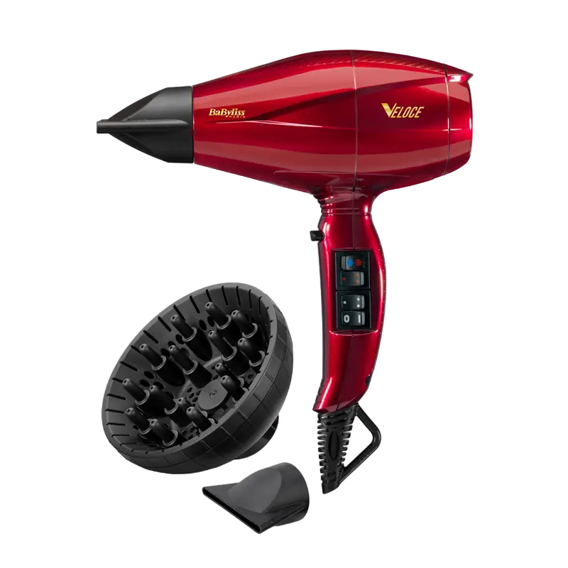 Uscător de păr BaByliss Veloce 6750DE, 2200 W, Roșu - photo