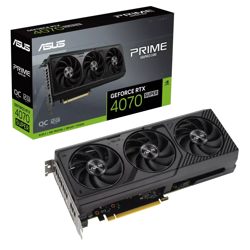 Видеокарта ASUS PRIME-RTX4070S-O12G, 12ГБ GDDR6X 192бит (PRIME-RTX4070S-O12G) - photo