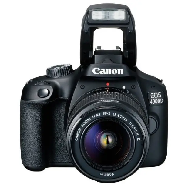 Aparat foto DSLR Canon EOS 4000D + EF-S 18-55 DC III, Negru