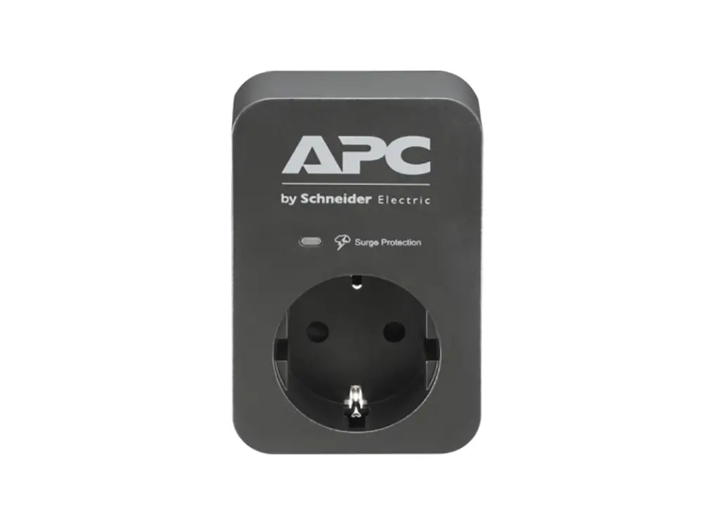 Сетевой фильтр APC Essential SurgeArrest PME1WB-RS, 1 Розеток, Чёрный - photo