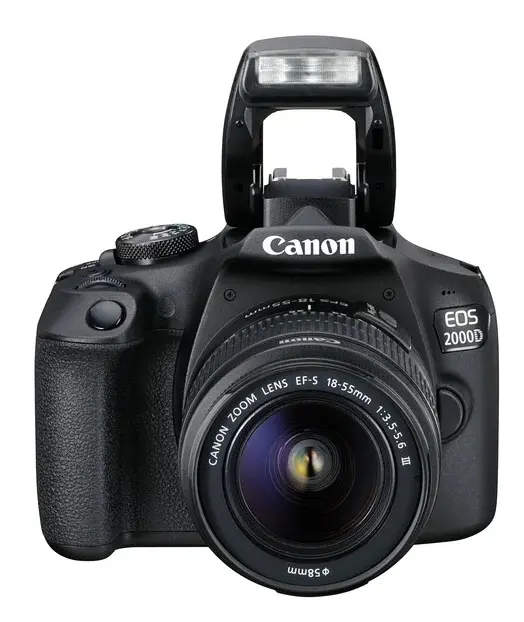 Aparat foto DSLR Canon EOS 2000D + EF-S 18-55 IS II, Negru
