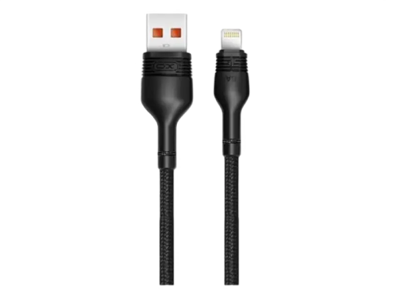 Кабель для зарядки и синхронизации XO NB55, USB Type-A/Lightning, 1м, Чёрный - photo