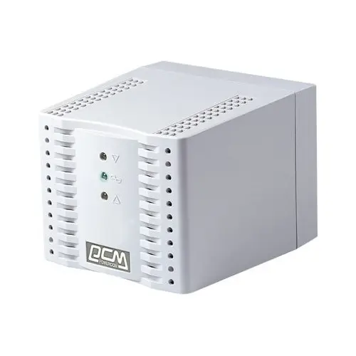 Stabilizer Voltage PowerCom  TCA-3000, 3000VA/1500W, White, 4 Shuko socket - photo