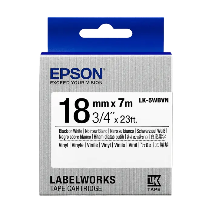 Cartuş de bandă Epson LK-5WBVN, 18 mm x 7 m - photo