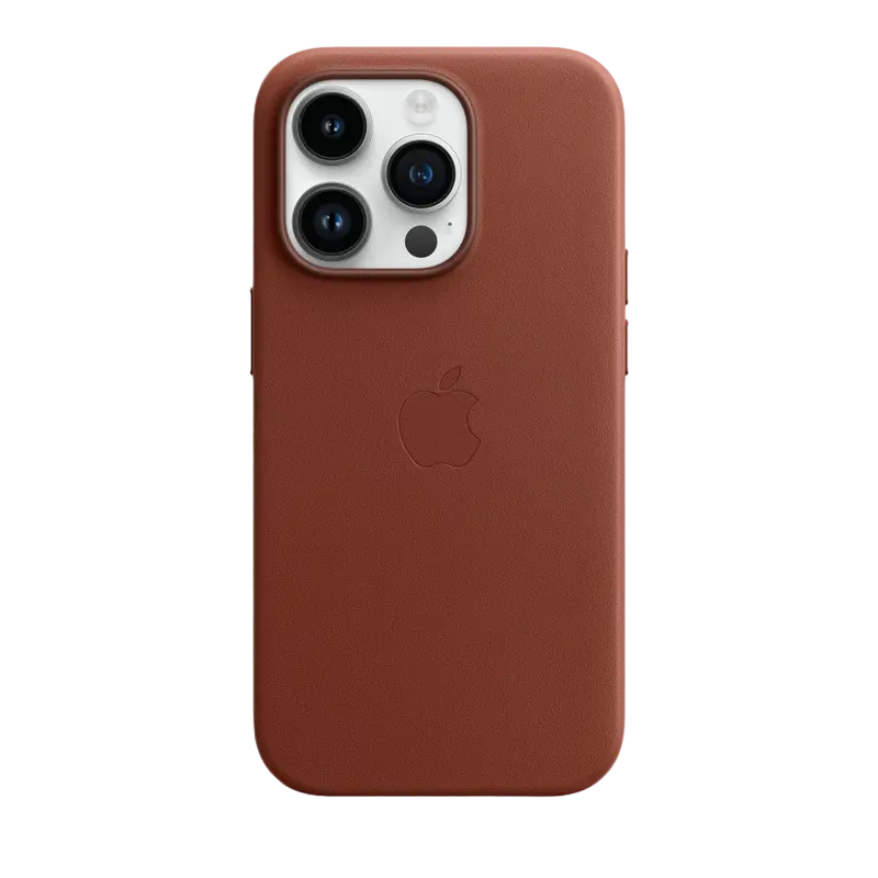 Чехол Apple iPhone 14 Pro Leather Case with MagSafe, Коричневый - photo