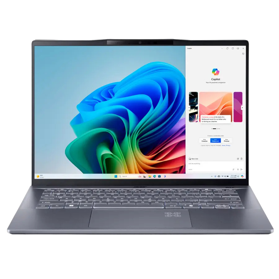 Ноутбук 14,5" Acer Swift Go 14 AI SFG14-01, Steel Grey, Qualcomm Snapdragon X Plus X1P-42-100, 16Гб/1024Гб, Windows 11 Home - photo