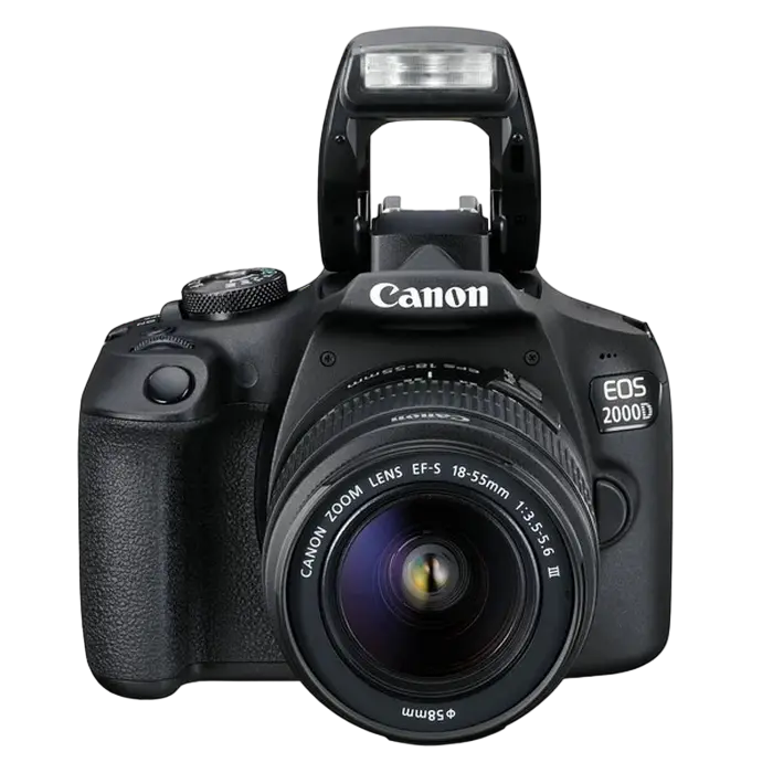 Aparat foto DSLR Canon EOS 2000D + EF-S 18-55 IS II, Negru - photo