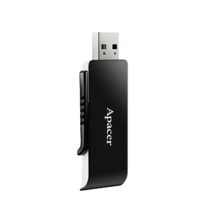 USB Flash накопитель Apacer AH350, 64Гб, Черный/Белый - photo