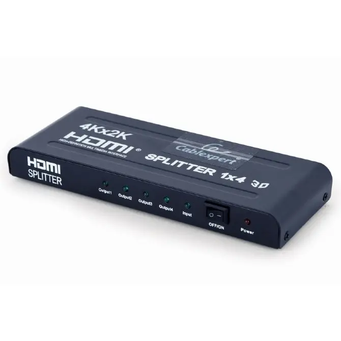 Splitter HDMI Cablexpert DSP-4PH4-02, HDMI (F) - 4x HDMI (F), Negru - photo