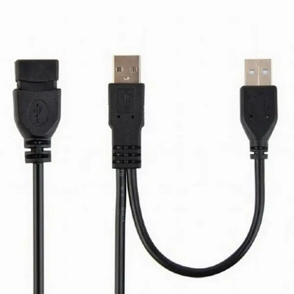 Cablu de comunicație Cablexpert CCP-USB22-AMAF-3, 2AM/AF/USB Type-A (F), 0,9m, Negru - photo