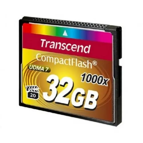 .32GB CompactFlash Card, Hi-Speed 1000X, Transcend "TS32GCF1000" (R/W: 160/120MB/s) - photo