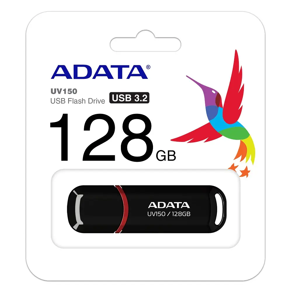 Memorie USB ADATA UV150, 128GB, Negru/Rosu