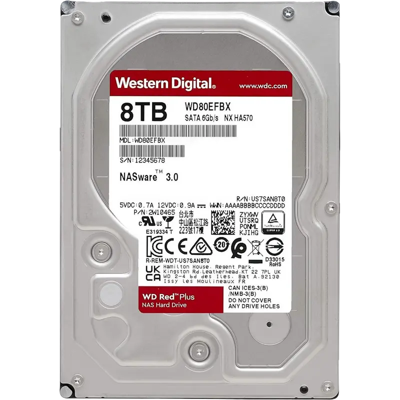 Жесткий диск Western Digital WD Red Plus, 3.5",  8 TB <WD80EFBX> - photo
