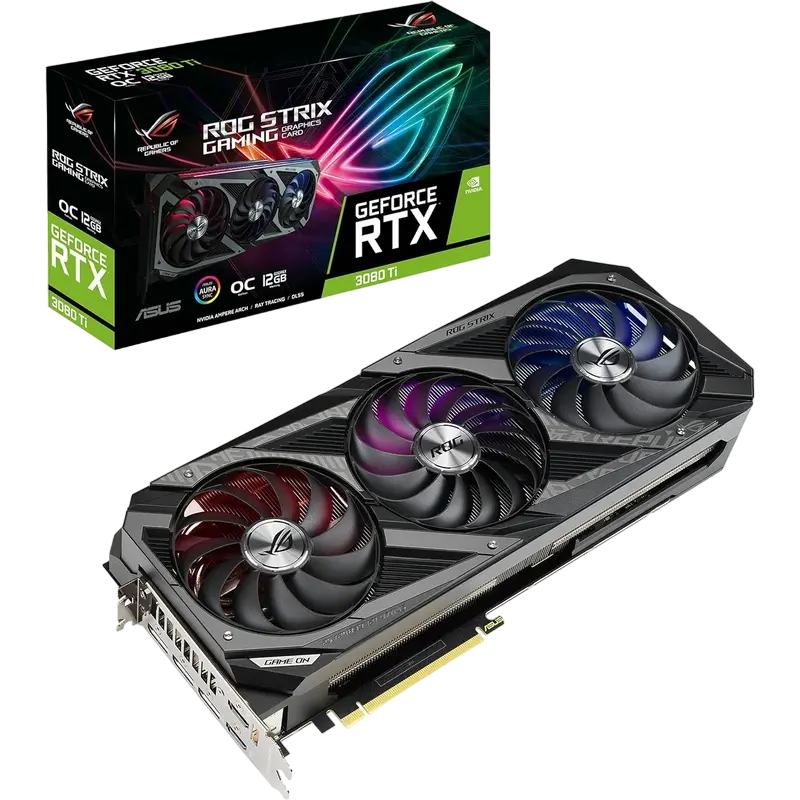 Видеокарта ASUS ROG-STRIX-RTX3080TI-O12G-GAMING, 12ГБ GDDR6X 384бит - photo