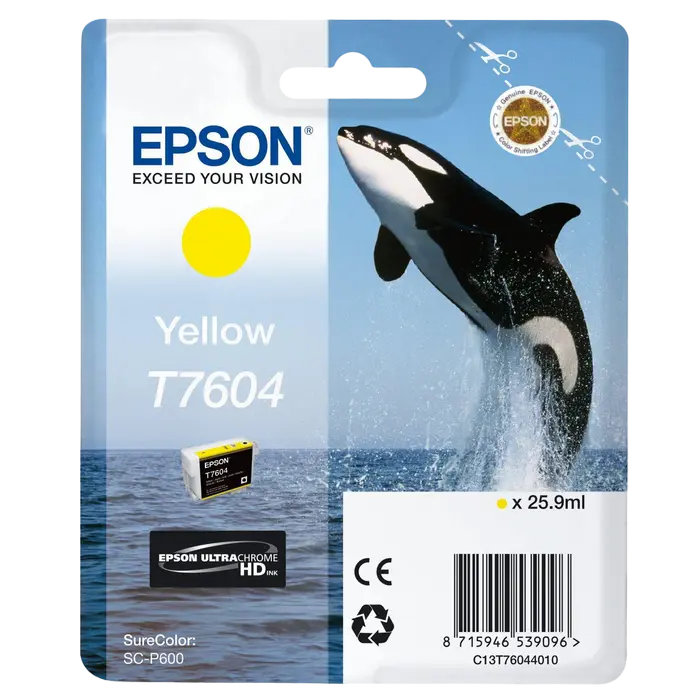 Картридж чернильный Epson T760, 26мл, Желтый - photo