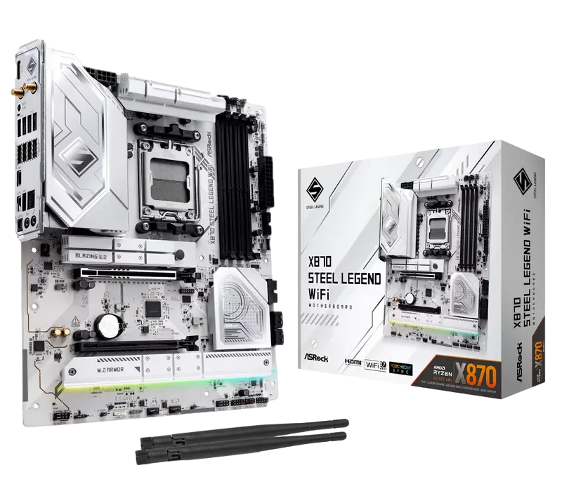 Placă de bază ASRock X870 STEEL LEGEND WIFI, AM5, AMD X870, ATX - photo