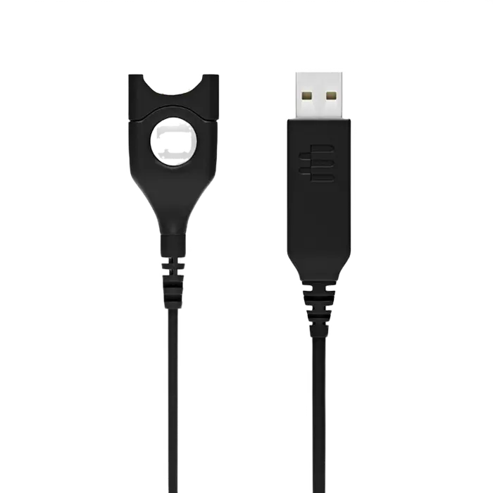 Cablu audio EPOS USB-ED 01, USB Type-A - ED (deconectare ușoară), Negru - photo