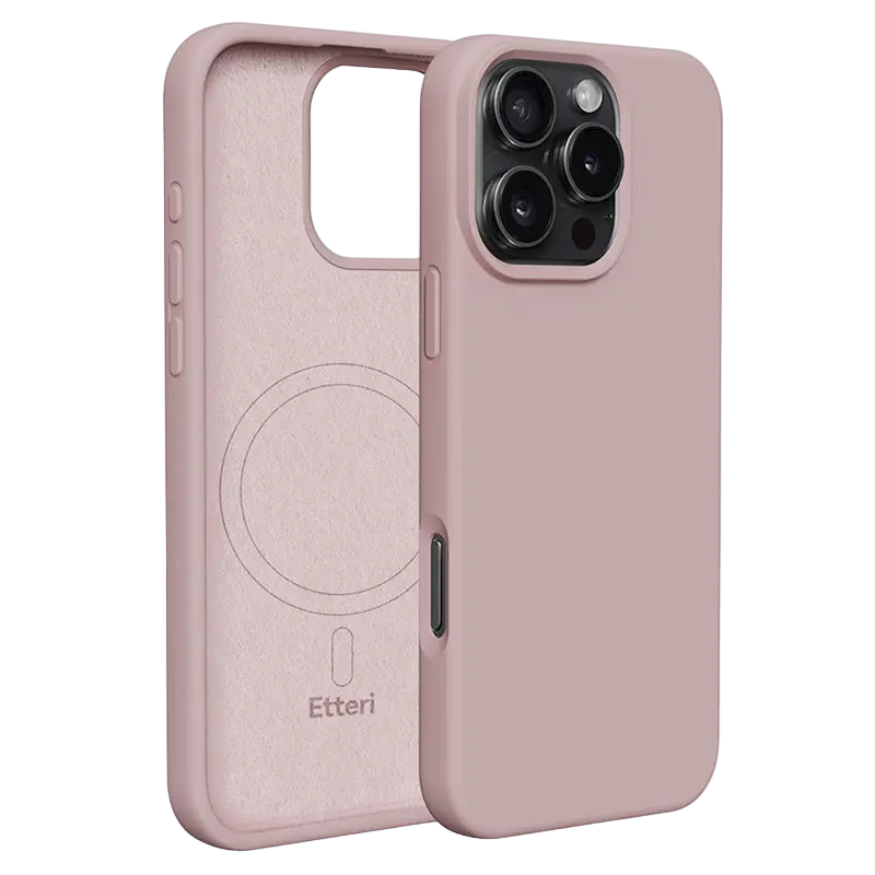 Чехол Etteri Silicone Mag case for iPhone 16 Pro, Light Pink - photo