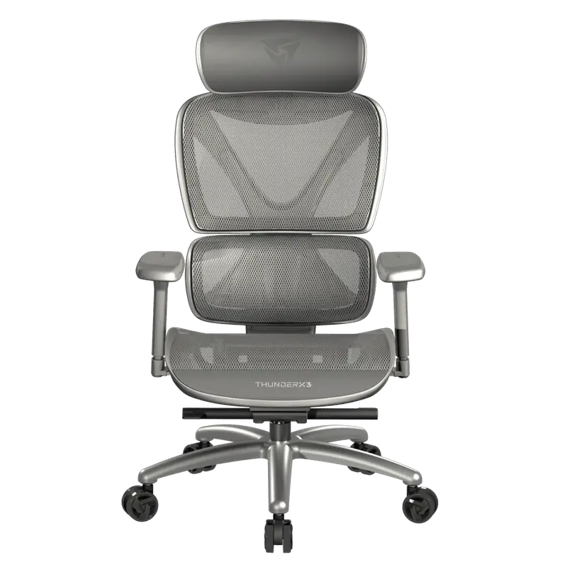 Ergonomic Gaming Chair ThunderX3 XTC Mesh Grey, User max load up to 125kg / height 165-185cm - photo