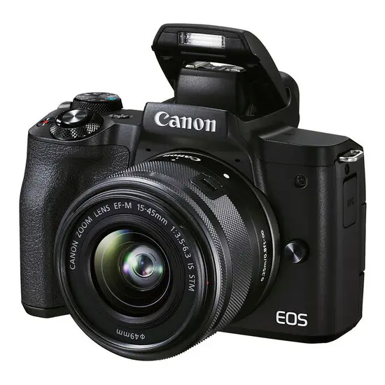 Aparat Foto Mirrorless Canon EOS M50 Mark II, Black + EF-M 15-45 IS, Negru - photo