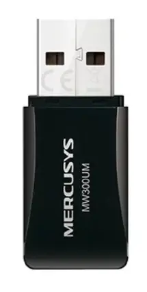 USB2.0 Mini Wi-Fi N LAN Adapter MERCUSYS "MW300UM", 300Mbps