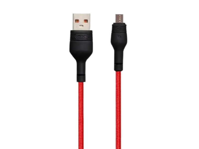 Кабель для зарядки и синхронизации XO NB55, Micro-USB/USB Type-A, 1м, Красный - photo