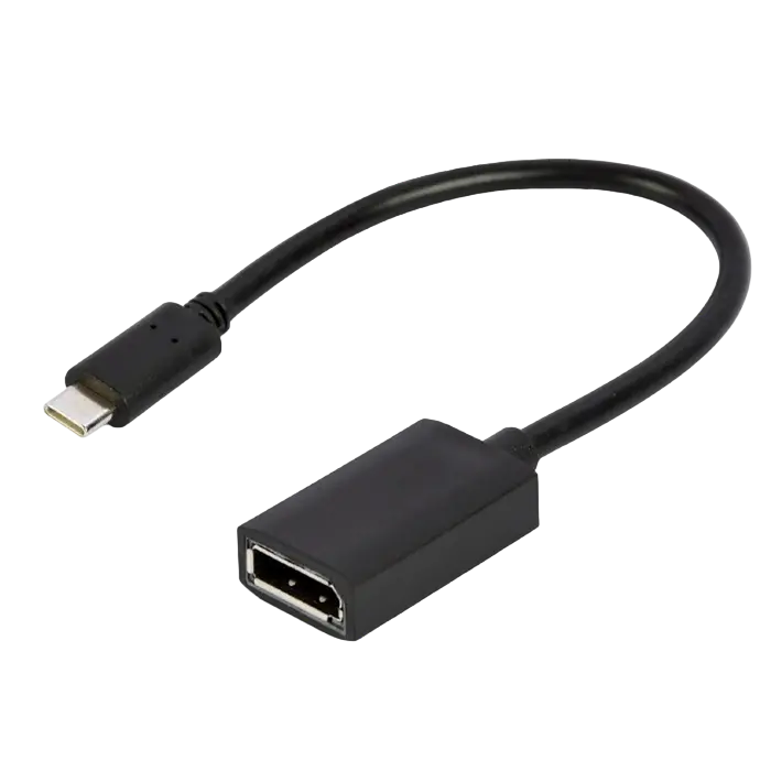 Видеокабель Cablexpert A-CM-DPF-02, USB 3.1 Type-C (M) - DisplayPort (F), 0.15 м, Чёрный - photo