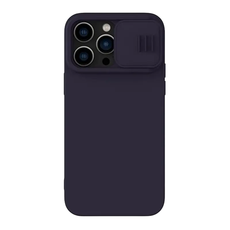 Чехол Nillkin iPhone 14 Pro Max, CamShield Silky Silicone, Dark Purple - photo