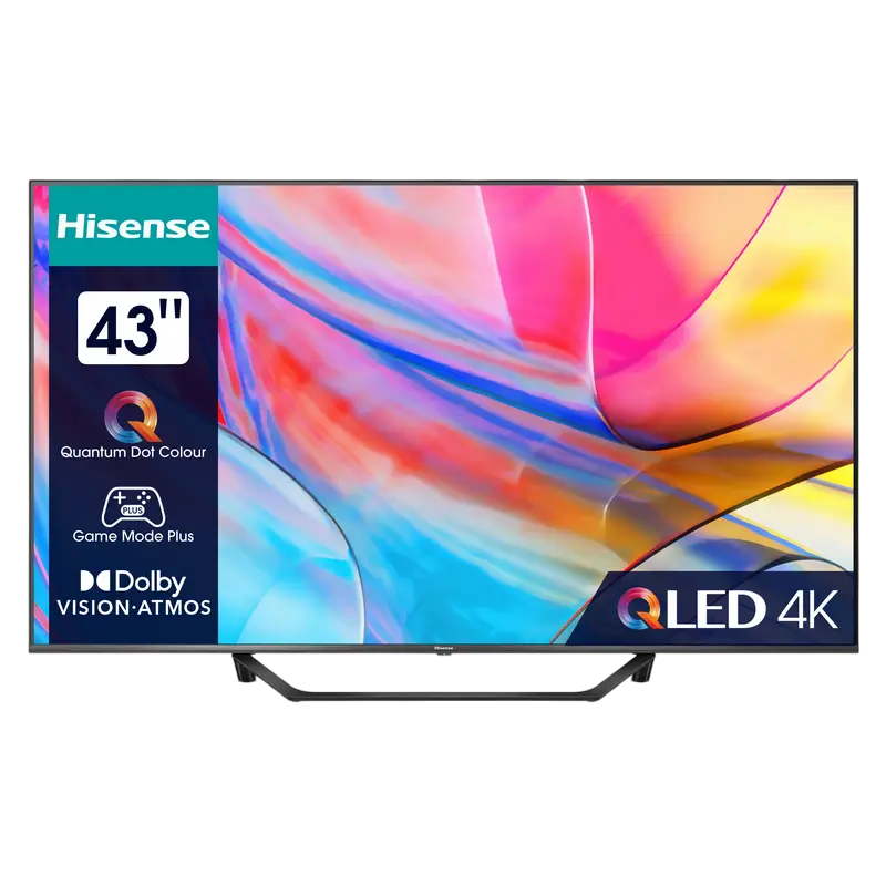 43" QLED SMART TV Hisense 43A7KQ, 3840x2160 4K UHD, VIDAA U6.0, Negru - photo