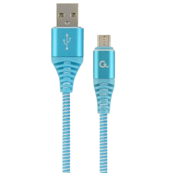 Кабель для зарядки и синхронизации Cablexpert CC-USB2B-AMmBM-2M-VW, USB Type-A/micro-USB, 2м, Синий - photo