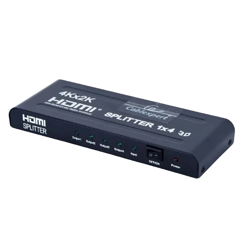 Splitter HDMI Cablexpert DSP-4PH4-02, HDMI (F) - 4x HDMI (F), Negru - photo