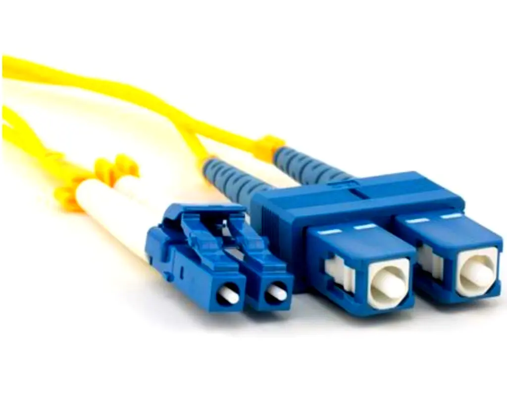 Fiber optic patch cords, singlemode Duplex LC-SC,10m - photo