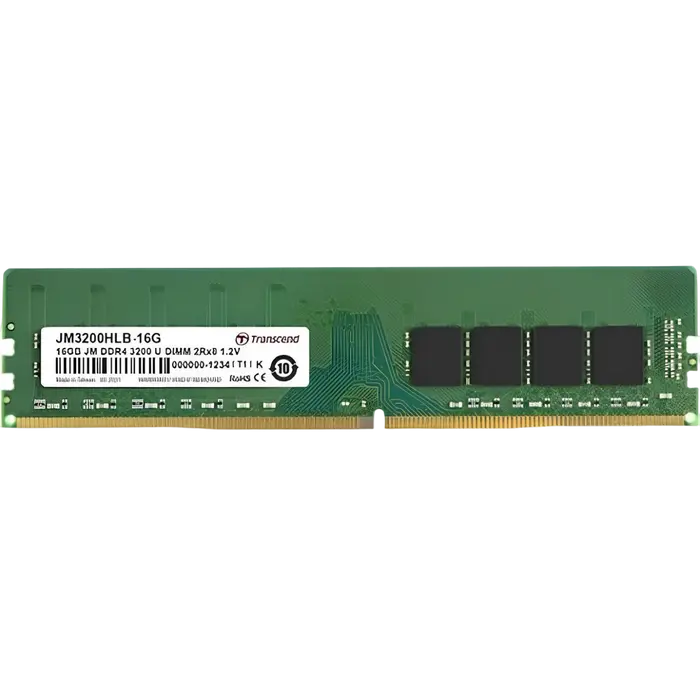 Оперативная память Transcend JM3200HLB-16G, DDR4 SDRAM, 3200 МГц, 16Гб - photo