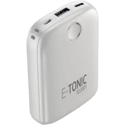 Портативное зарядное устройство Cellularline E-TONIC 10000, 10мА·ч, Белый - photo